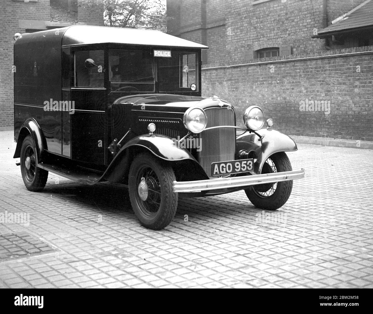 Une fourgonnette de police. 1933 Banque D'Images