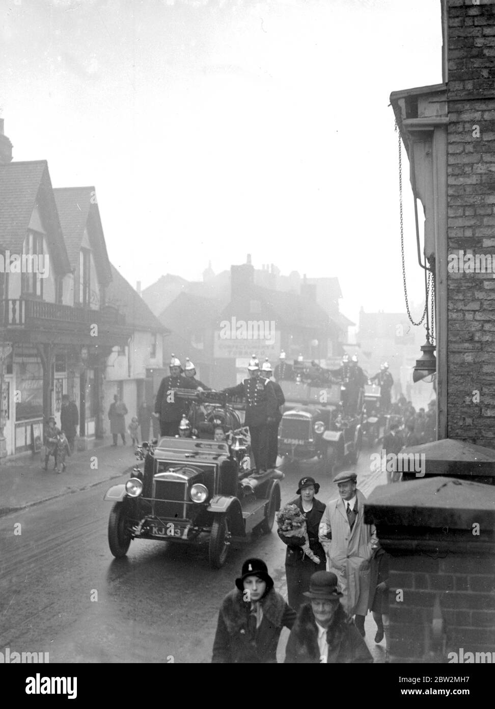 Moteurs d'incendie Orpington, Kent. 1934 Banque D'Images