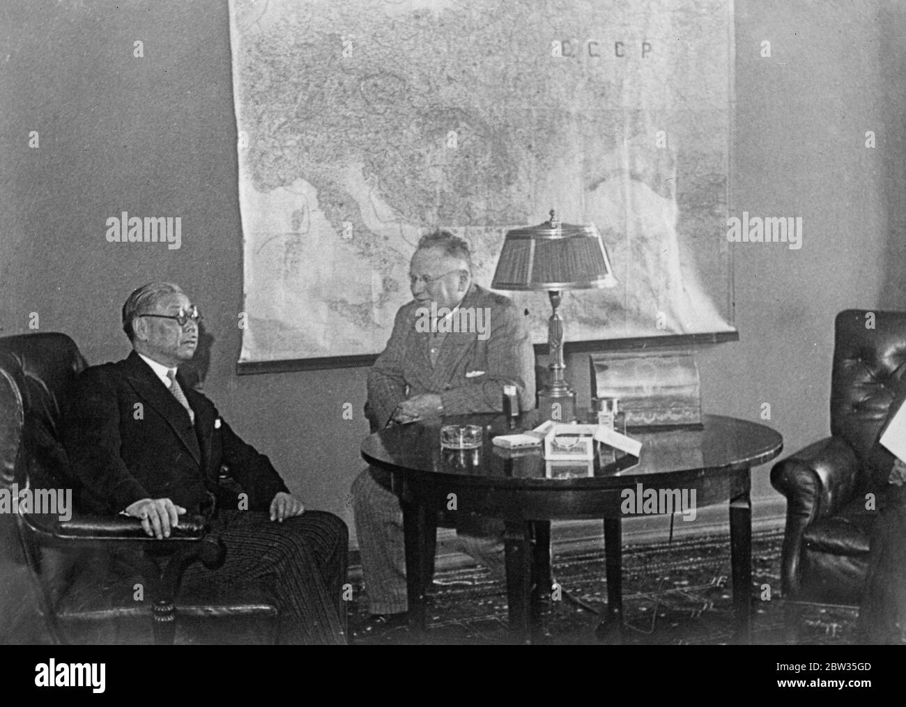 Ambassadeur de Chine à une conférence à Moscou . 21 mars 1933 Banque D'Images