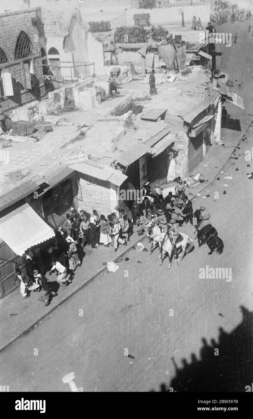 Émeutes de Palestine , Jérusalem , janvier 1933 . 30s, 30s, 1930, 1930, 1930, trente, dix-neuf trente Banque D'Images