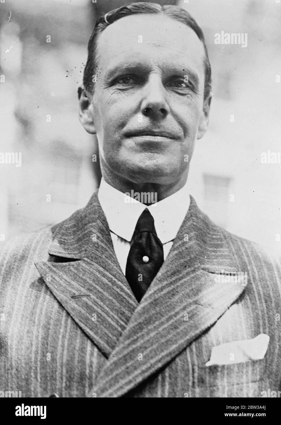 William Phillips , sous-secrétaire d'État américain . Avril 1934 Banque D'Images