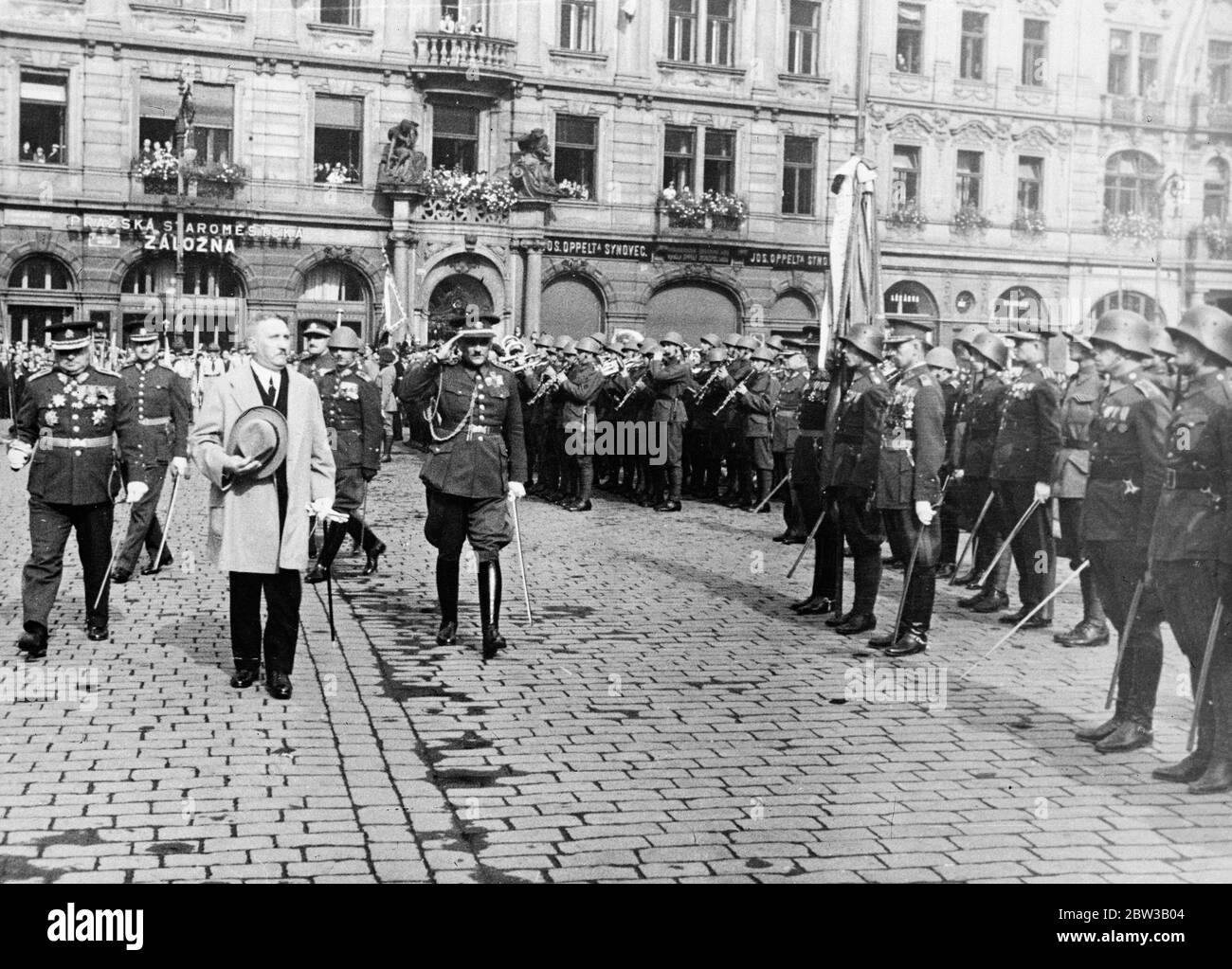 20ème anniversaire de la fondation de l'armée tchèque célébré à Prague . Septembre 1934 Banque D'Images