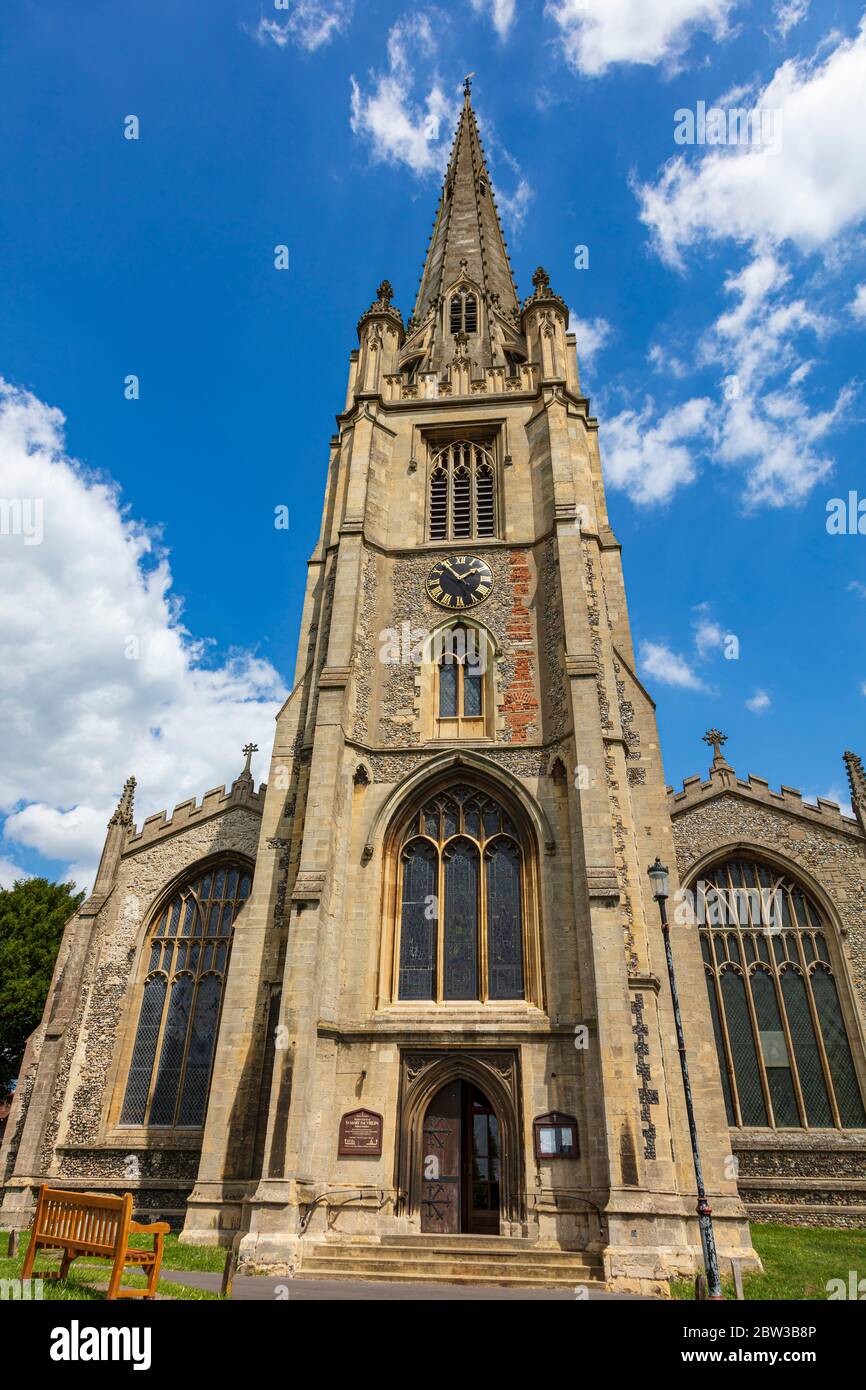 L'église St Mary, Saffron Walden, Essex, UK Banque D'Images
