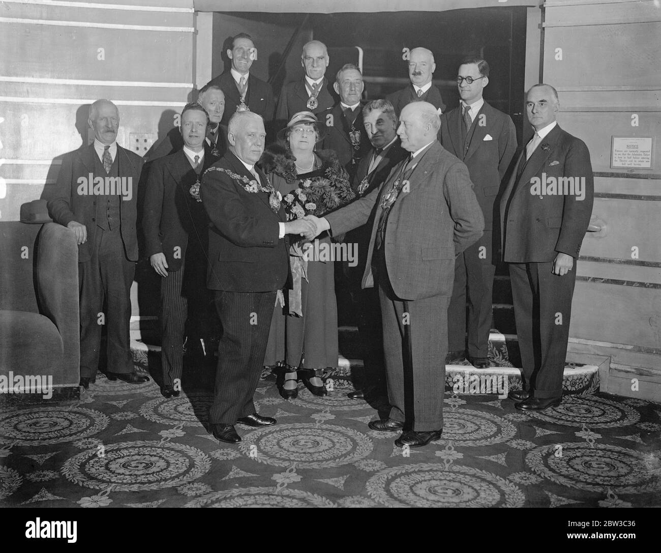Les maires de Londres et les champions sportifs britanniques au cinéma . 30 octobre 1934 Banque D'Images