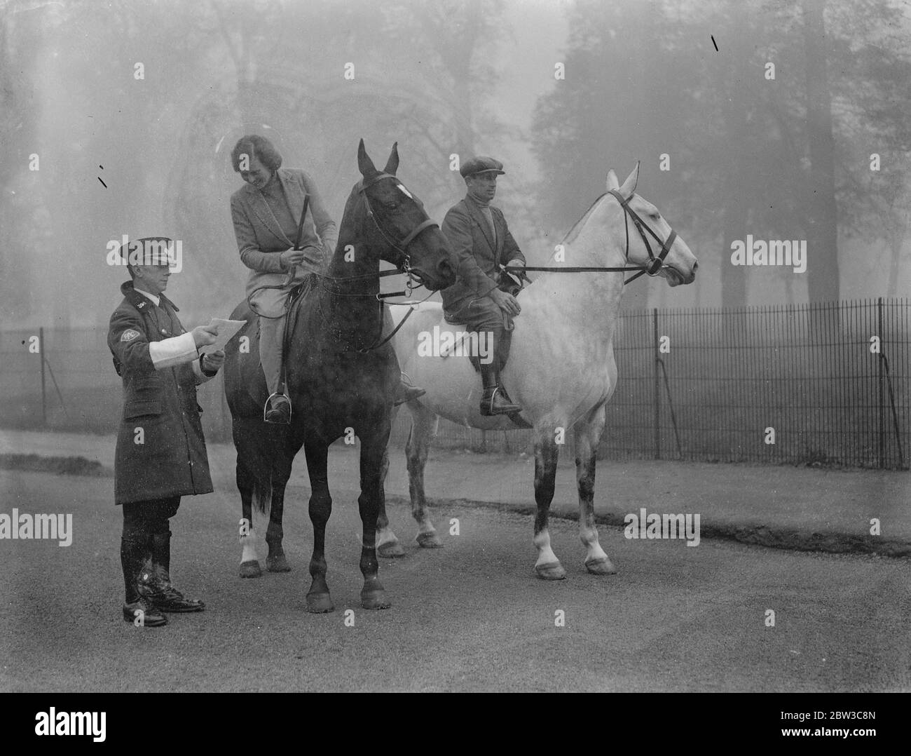 Le parc Windsor est fermé en raison d'une éclosion de fièvre aphteuse . 13 novembre 1934 Banque D'Images