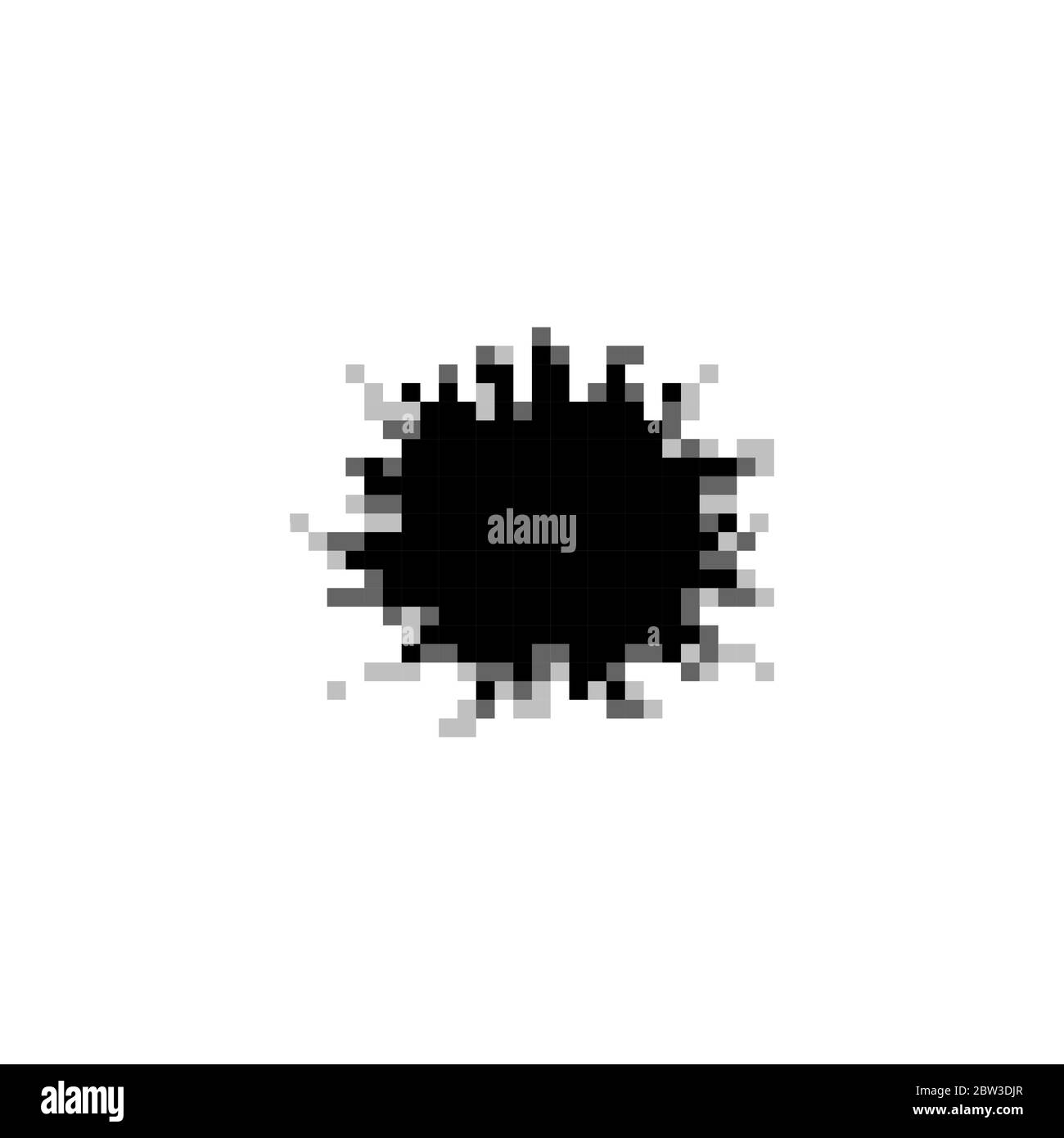 Papier noir à trous déchirés pixel art - illustration vectorielle isolée Illustration de Vecteur