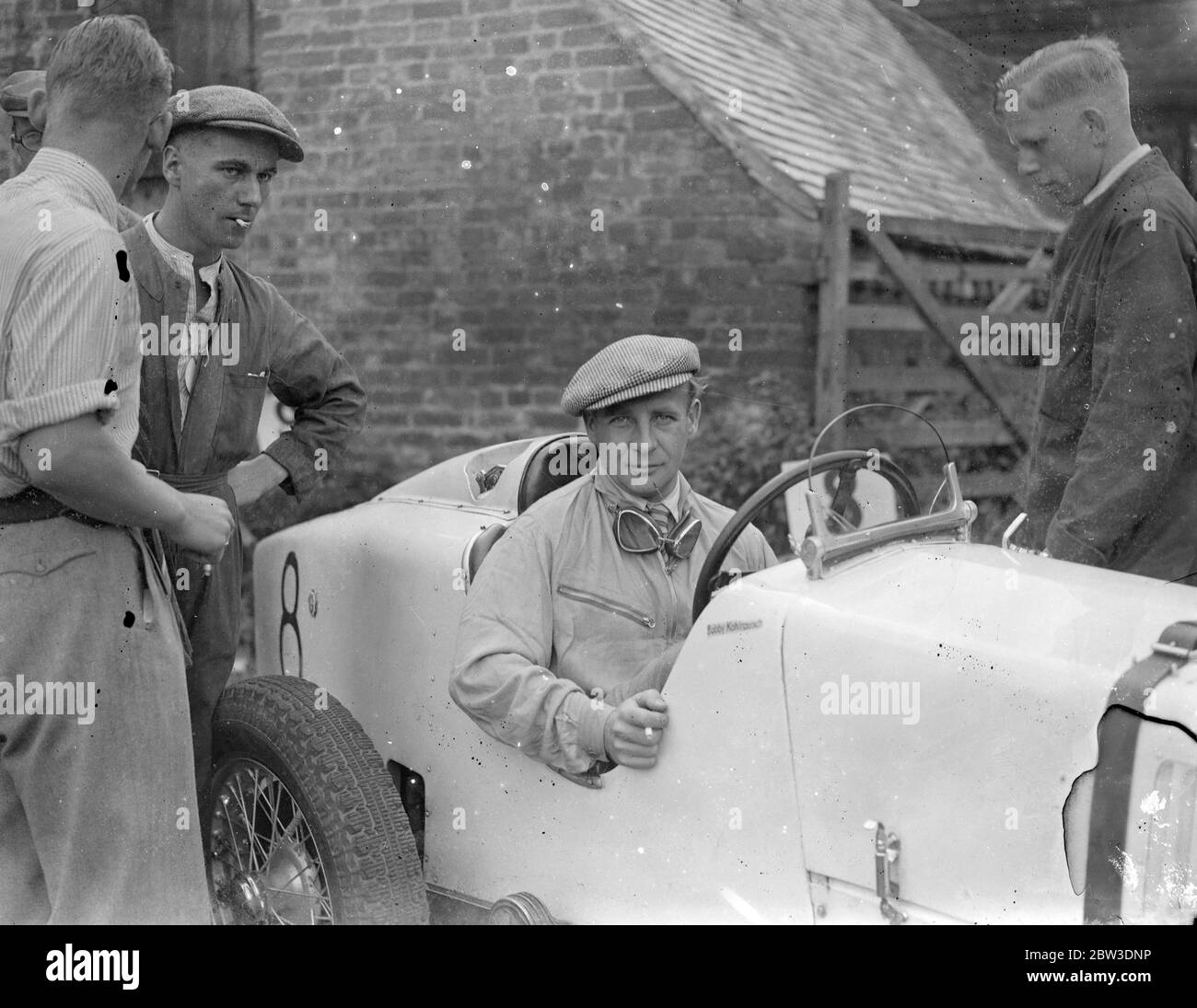 Bobby Kohlrausch dans Magic Midget un concurrent allemand au début . 28 septembre 1935 Banque D'Images