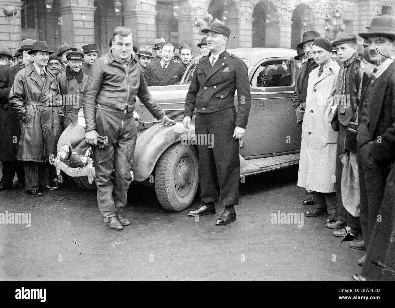 H Stoffet Boucherain , pilote de rallye Monte Carlo . 22 janvier 1935 Banque D'Images
