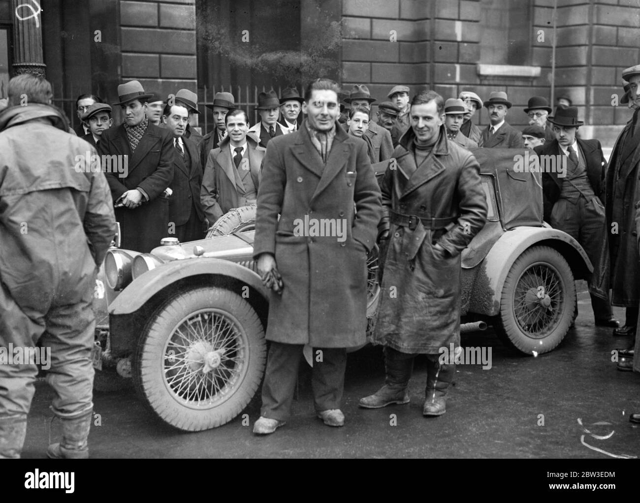 T C Griffiths , Monte Carlo Rally chauffeur . 22 janvier 1935 Banque D'Images