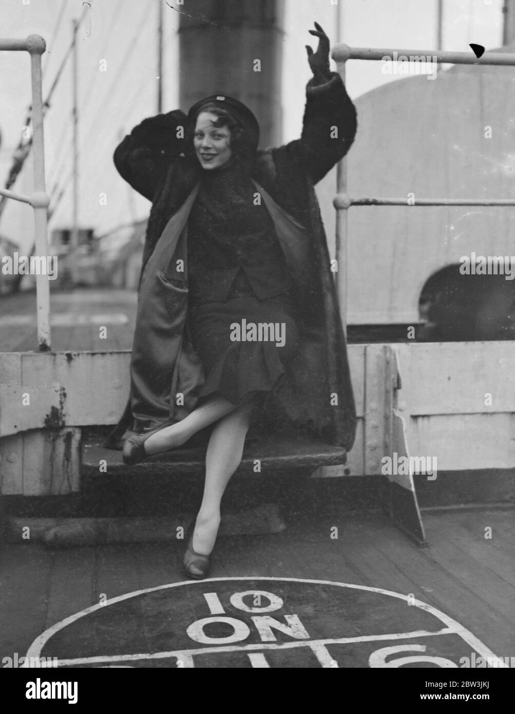 Mlle Tilly Losch à Southampton . 23 octobre 1935 Banque D'Images