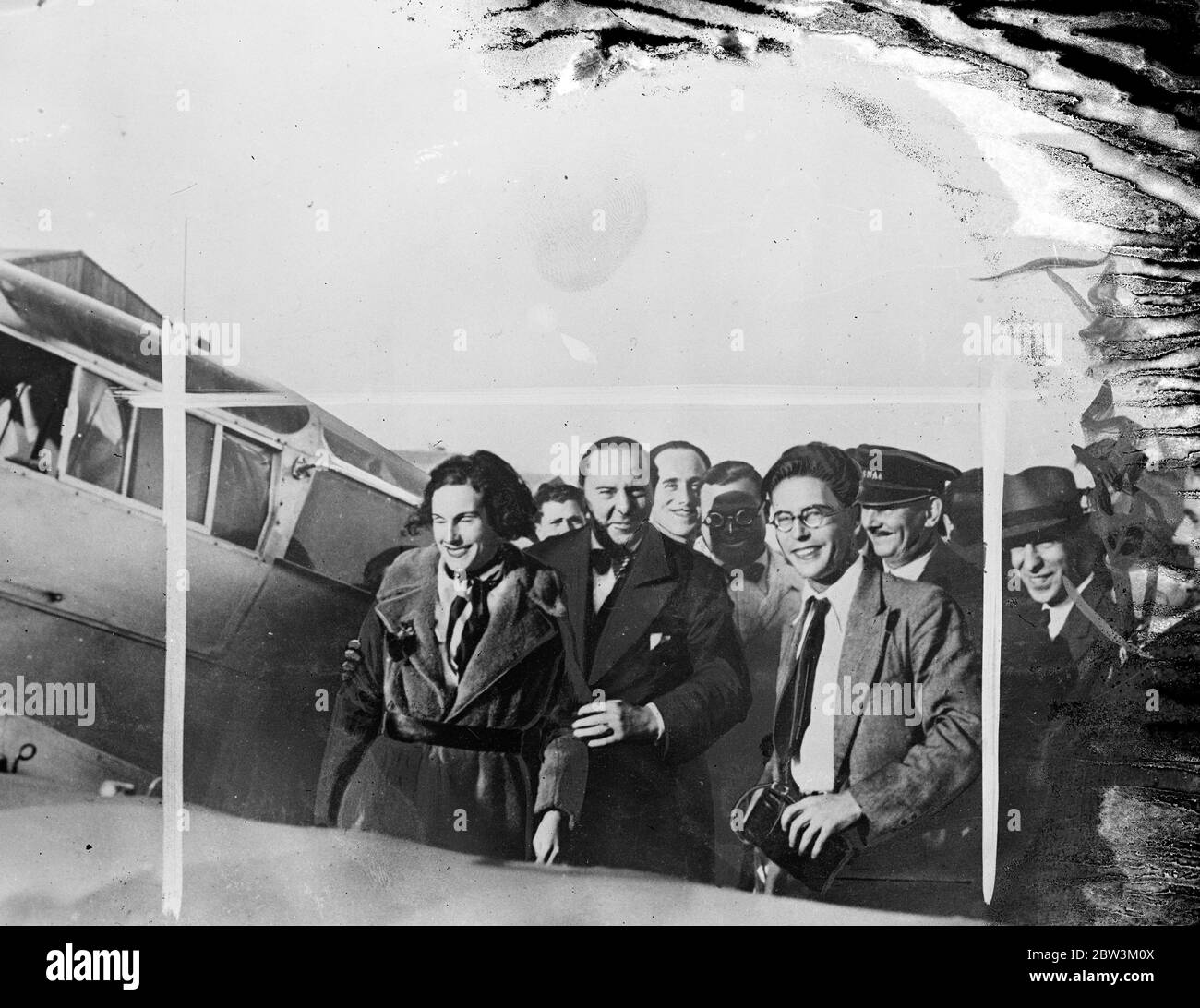 Jean Batten à l'arrivée à Casablanca au Maroc . 1935 Banque D'Images
