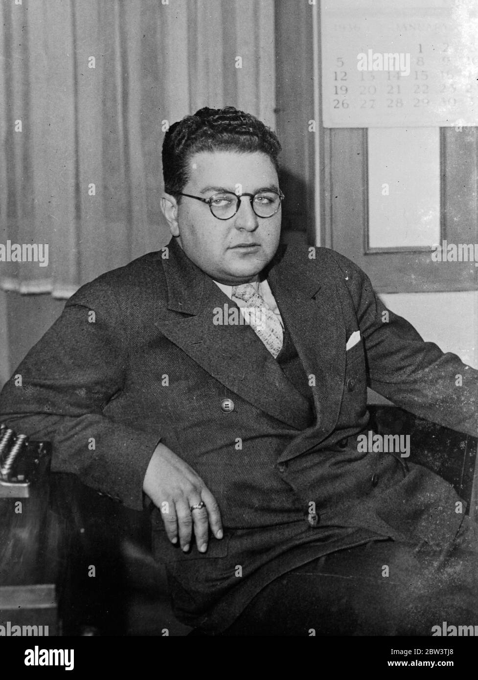 Nommé chef de la propagande d'Abyssinia - Empereur emploie un expert américain comme conseiller en relations publiques . M. Josef Israël II à Paris . 23 décembre 1935 Banque D'Images