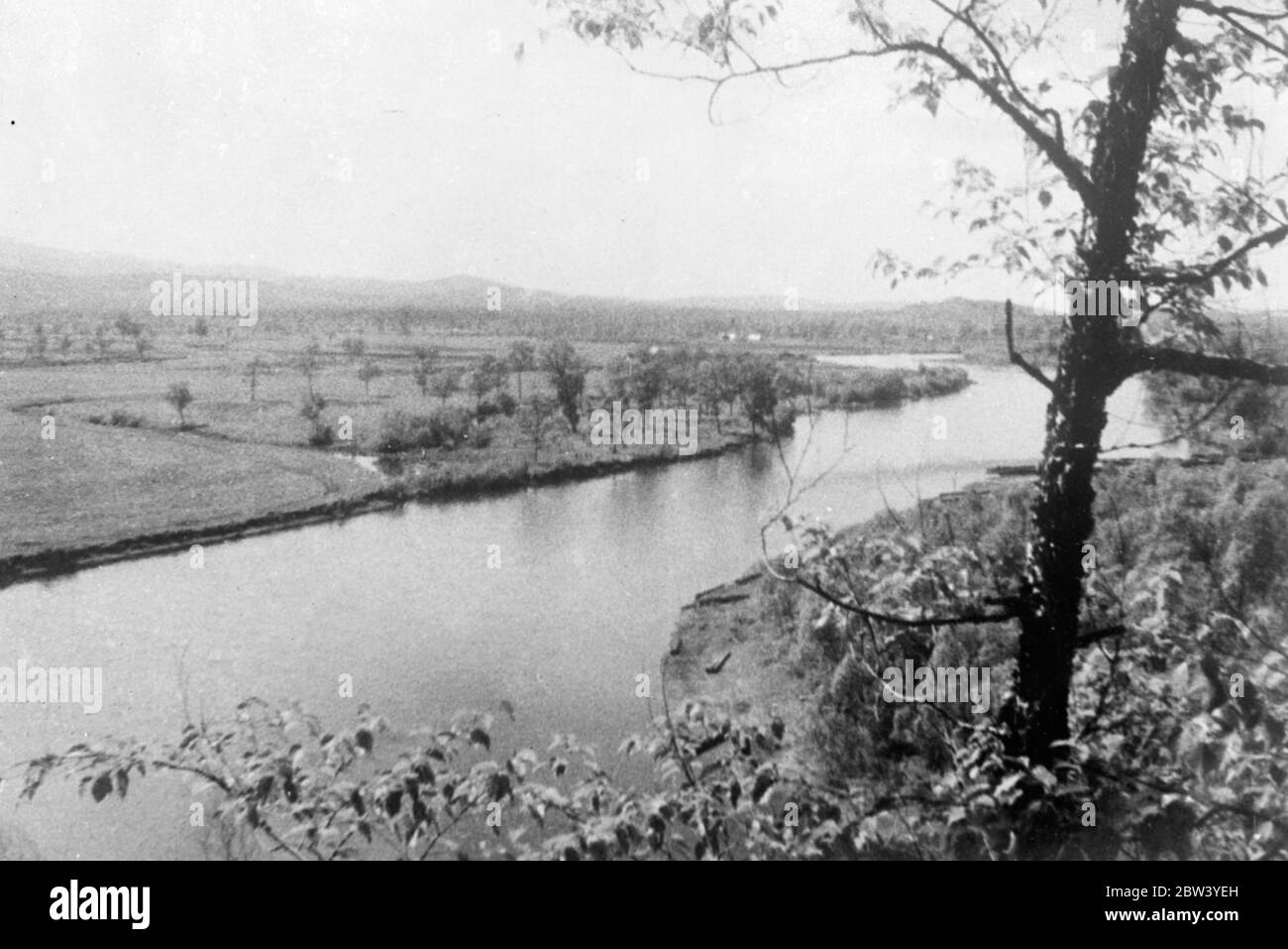 Birobidzhan ville et centre administratif de l'oblast autonome juif, Russie . La photo montre la rivière Bira . Banque D'Images