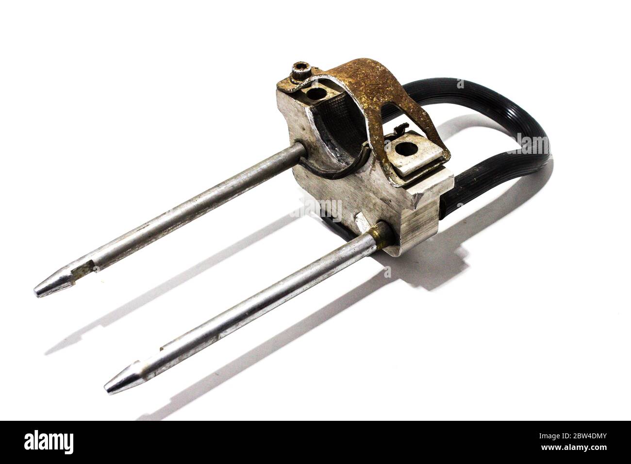 Une photo de la serrure de pneu de vélo Banque D'Images