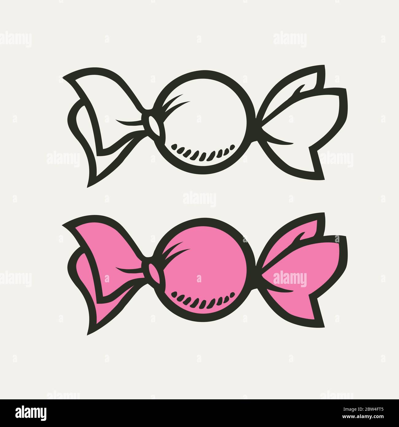 Motif à plat Candy Icon emballé Illustration de Vecteur