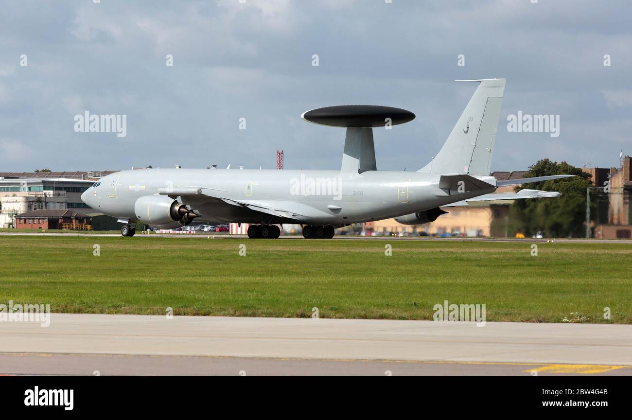 Boeing E-3D Sentry, ZH103/03, du 23 Sqn, Royal Air Force à RAF Waddington pendant Excercise Cobra Warrior, Waddington, Royaume-Uni, 4 septembre 2 Banque D'Images