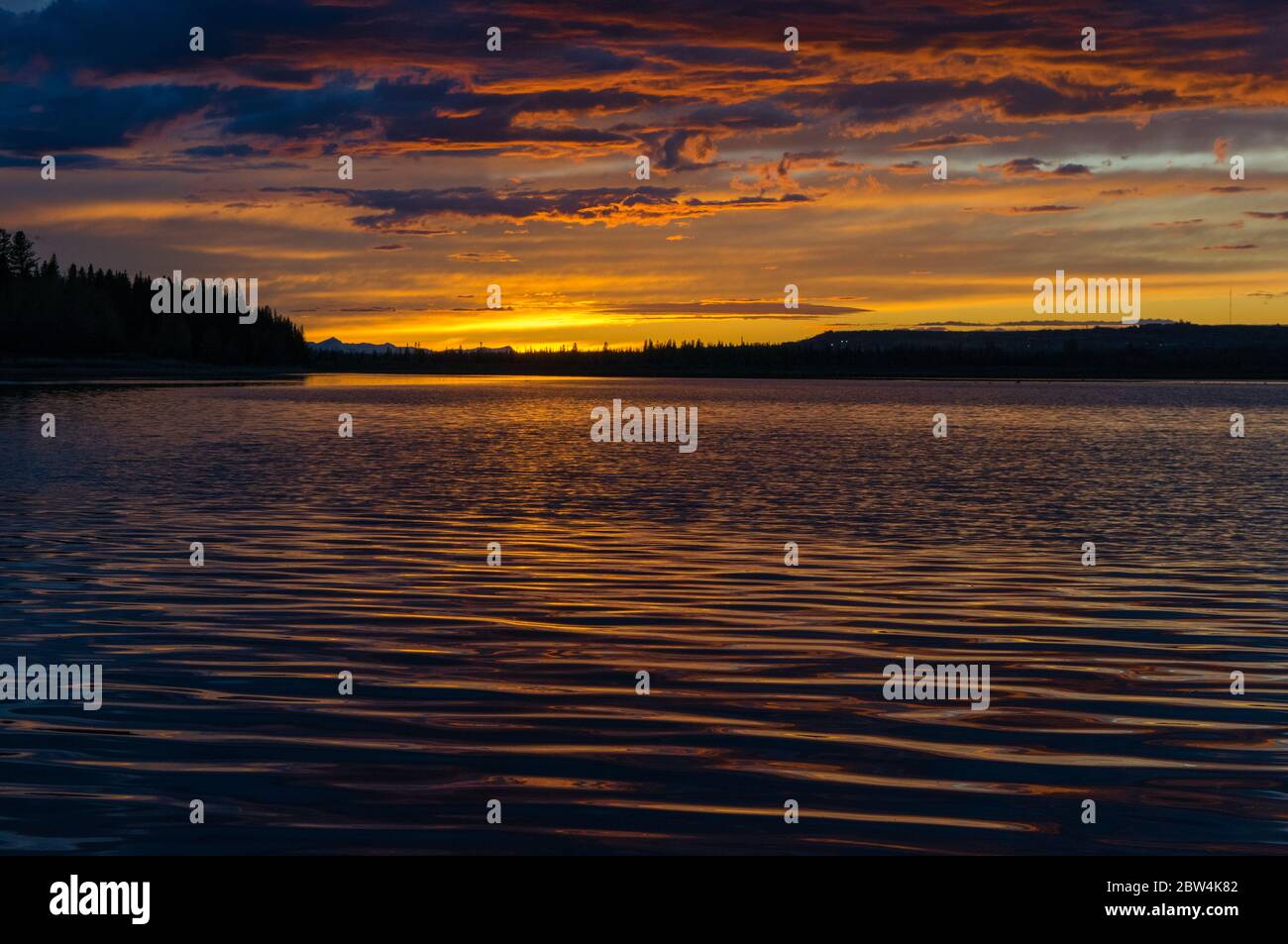 Un ciel de coucher de soleil éclatant Banque D'Images