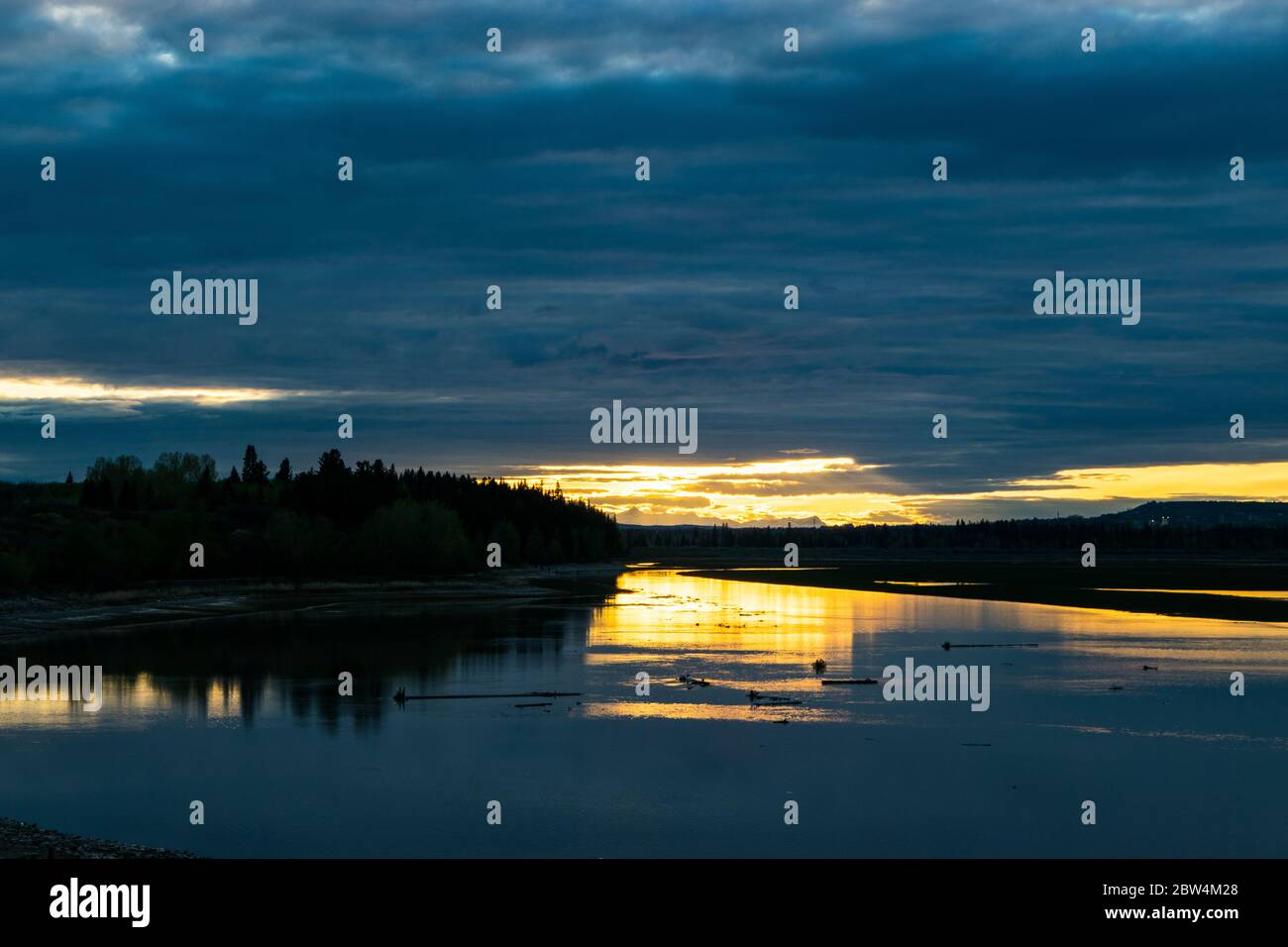 Début de soirée coucher du soleil Banque D'Images
