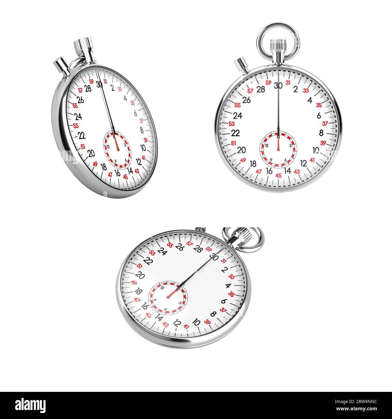Lot De 3 Chronomètres Hanhart Vintage - Mécanique Manuelle, Cadran Argenté, Fonctionnels