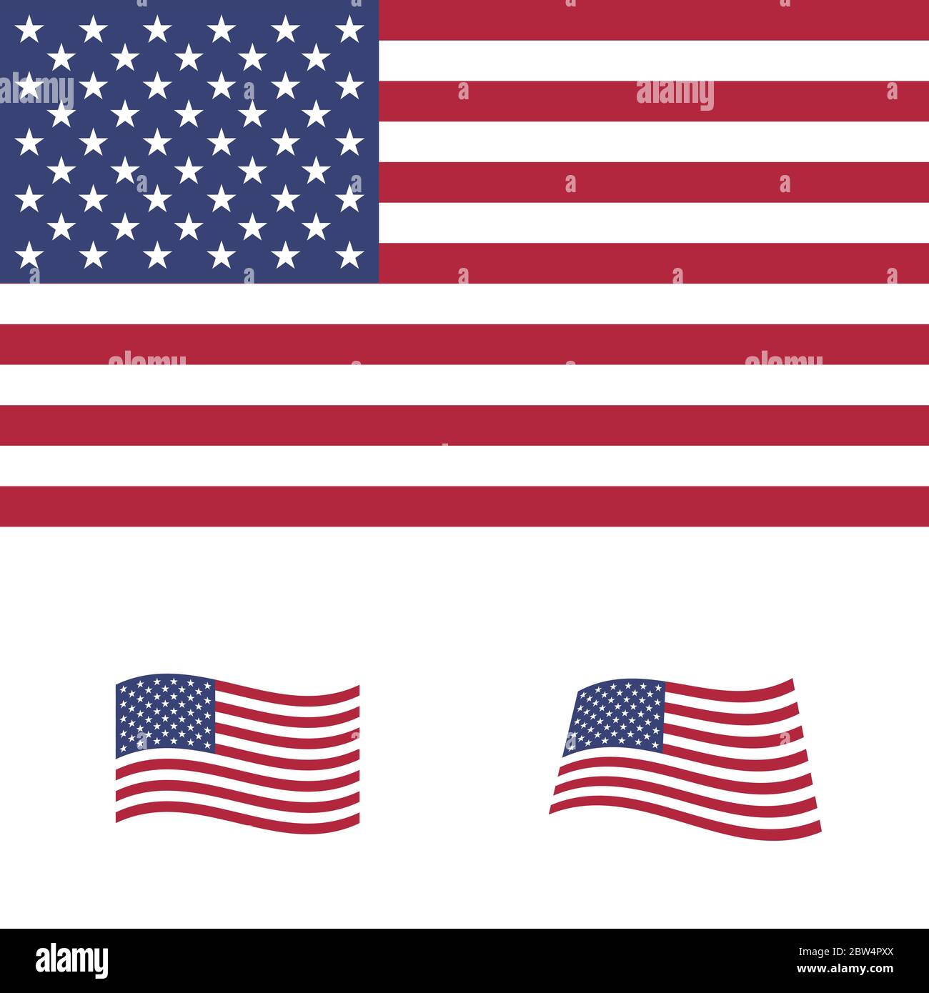 Drapeau américain - drapeau des États-Unis d'Amérique avec couleurs originales Illustration de Vecteur