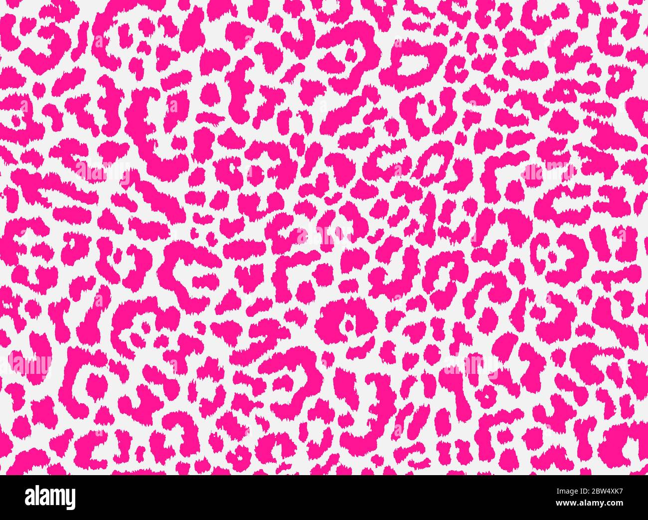 Imprimé léopard de style rétro rose vif. Motif animal sans couture avec motifs vectoriels et taches roses dessinées à la main Illustration de Vecteur