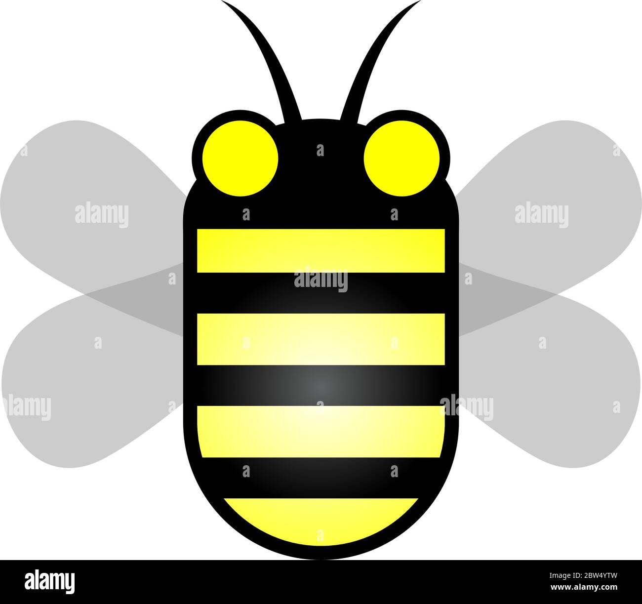 Design plat et créatif de l'abeille volante Illustration de Vecteur