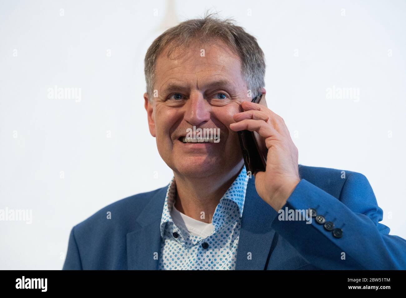 28 mai 2020, Bade-Wurtemberg, Schwäbisch Gmünd: Richard Arnold (CDU), Lord Mayor of the City of Schwäbisch Gmünd, participe à une conférence de presse. Photo: Marijan Murat/dpa Banque D'Images