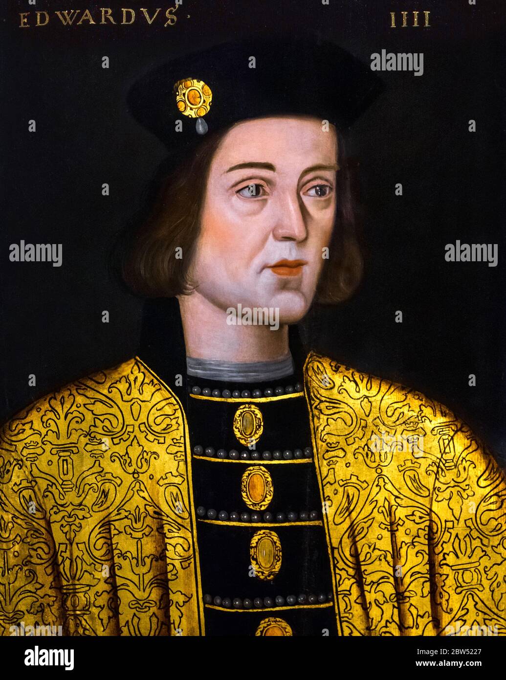 Portrait du roi Edward IV d'Angleterre (1442-1483), qui régna à partir de 1461-1470 Banque D'Images