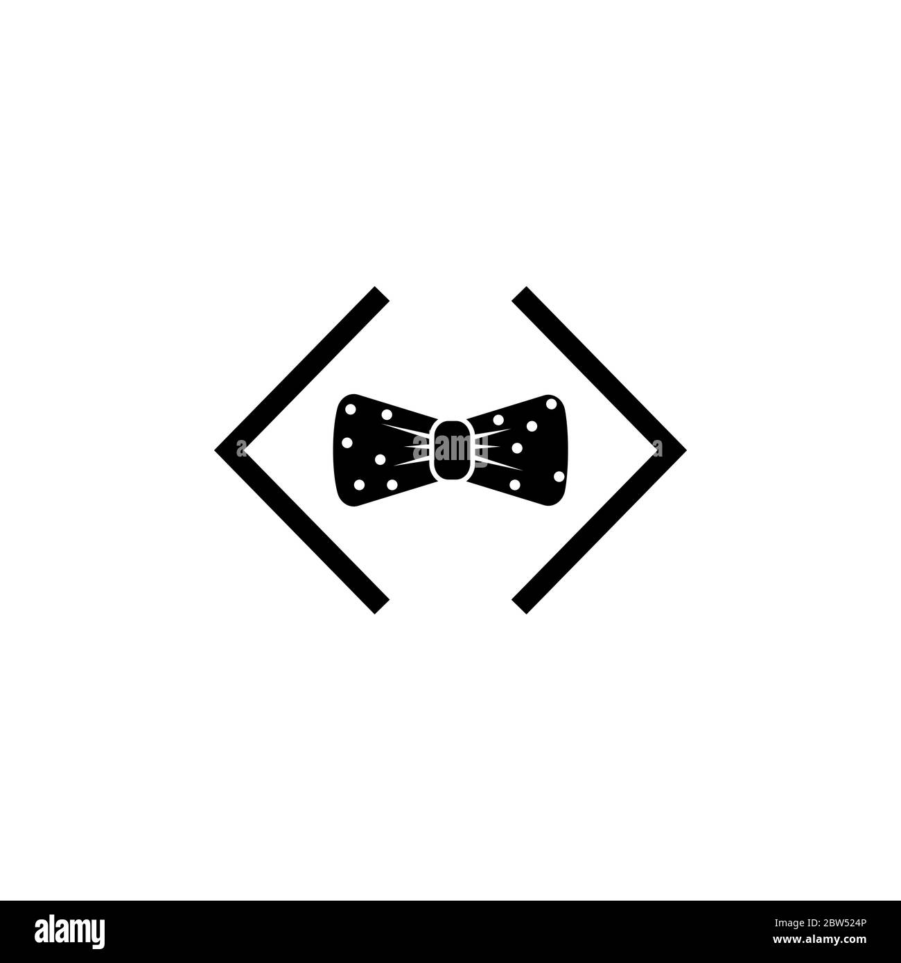 illustration du modèle de conception de vecteur de code bow tie Illustration de Vecteur