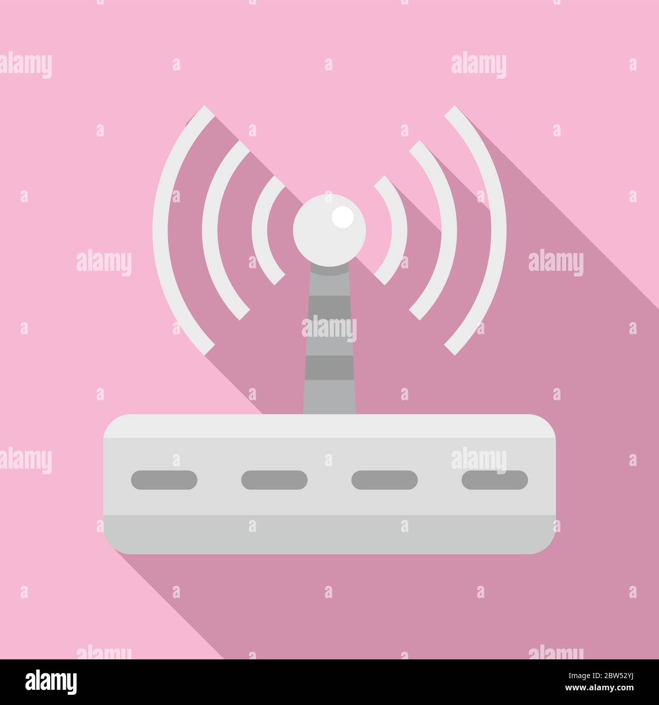 Icône de rayonnement du routeur WiFi. Illustration plate de l'icône de vecteur de rayonnement du routeur wifi pour la conception Web Illustration de Vecteur