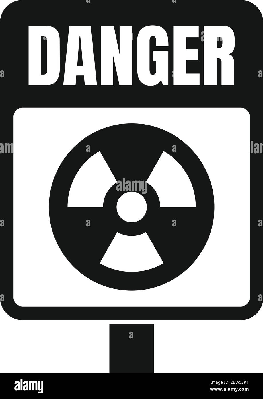 Icône de zone de danger. Illustration simple de l'icône de vecteur de zone de danger pour la conception de sites Web isolée sur fond blanc Illustration de Vecteur