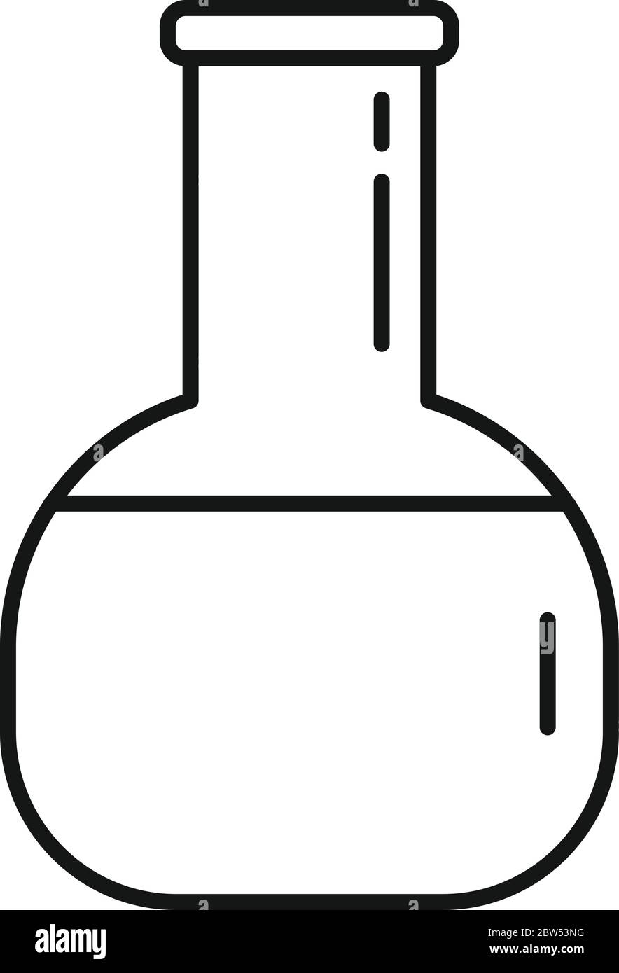 Icône de la fiole de rayonnement. Icône vectorielle de la fiole de rayonnement pour la conception de la bande isolée sur fond blanc Illustration de Vecteur