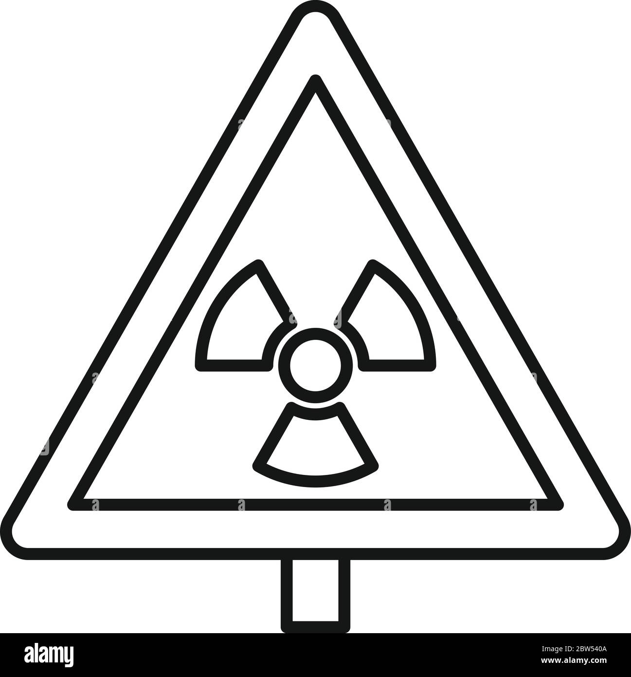 Icône de mise en garde de zone de danger. Icône vectorielle de danger zone attention pour la conception de sites Web isolée sur fond blanc Illustration de Vecteur