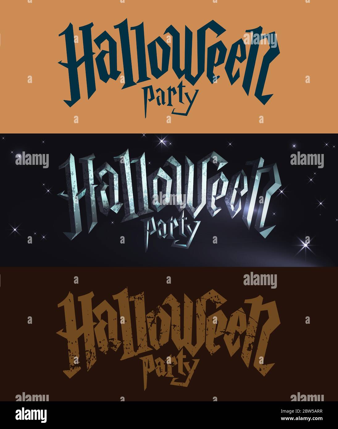 Collection Halloween Party logo. Illustration de Vecteur
