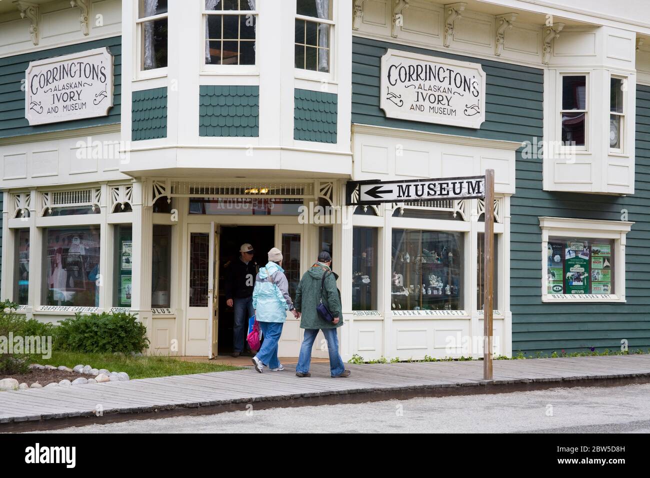 Magasin d'ivoire et musée d'art esquimau de Corrington, Skagway, Alaska du Sud-est, États-Unis Banque D'Images