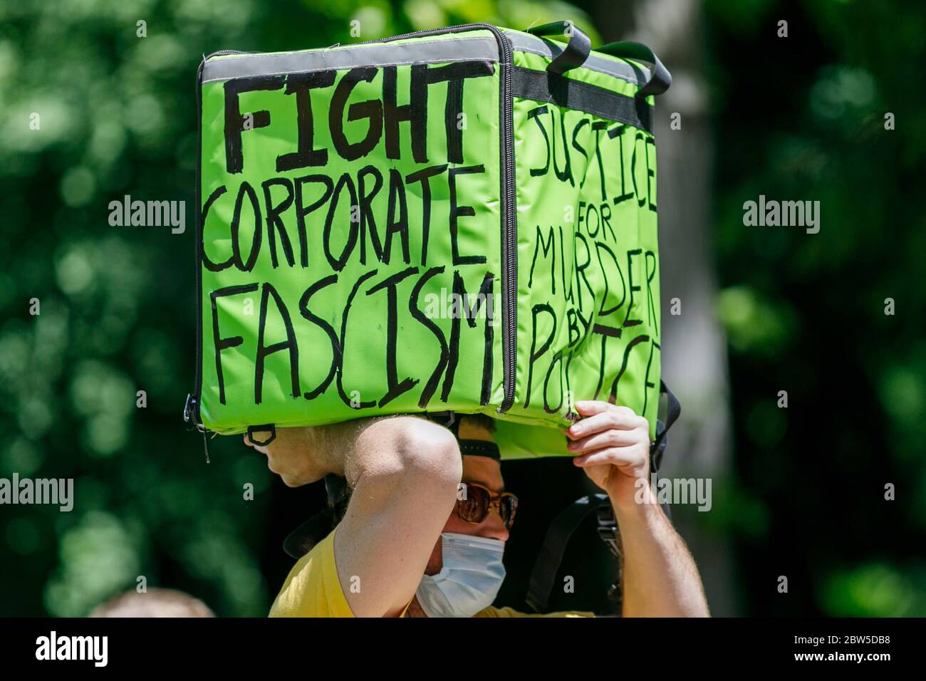 ÉTATS-UNIS. 29 mai 2020. Des centaines de personnes se sont rassemblées sous les auspices de la section locale de l'ANACP à Portland, Oregon, le 29 mai 2020 pour protester contre le meurtre de George Floyd par la police à Minneapolis, Minnesota, le 25 mai. (Photo de John Rudox/Sipa USA) crédit: SIPA USA/Alay Live News Banque D'Images