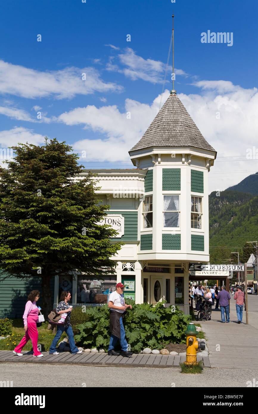 Magasin d'ivoire et musée d'art esquimau de Corrington, Skagway, Alaska du Sud-est, États-Unis Banque D'Images