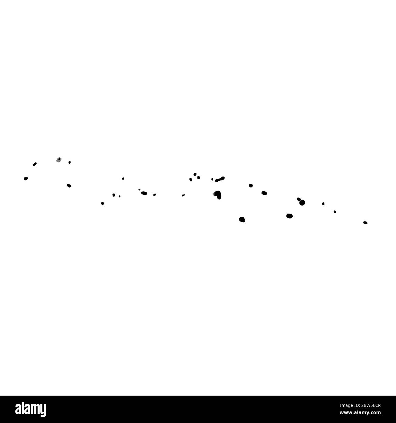 Carte vectorielle carte des États fédérés de Micronésie. Illustration de vecteur isolé. Noir sur fond blanc. Illustration de l'EPS 10. Illustration de Vecteur