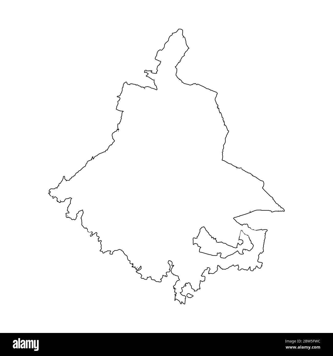 Carte vectorielle Mexico. Illustration de vecteur isolé. Contour. Illustration de l'EPS 10. Illustration de Vecteur