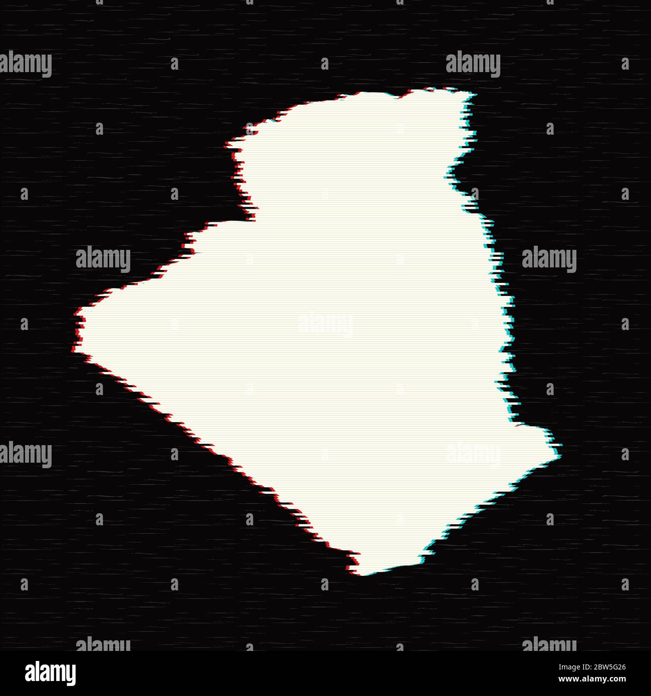 Carte vectorielle Algérie. Illustration de vecteur isolé. Noir sur fond blanc. Illustration de l'EPS 10. Illustration de Vecteur