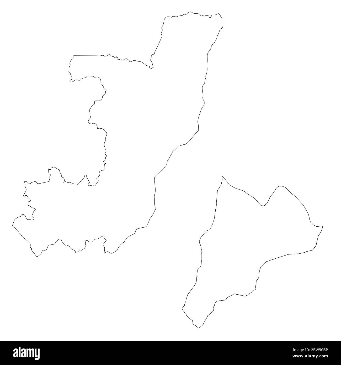 Carte vectorielle République du Congo et Brazzaville. Pays et capitale. Illustration de vecteur isolé. Contour. Illustration de l'EPS 10. Illustration de Vecteur