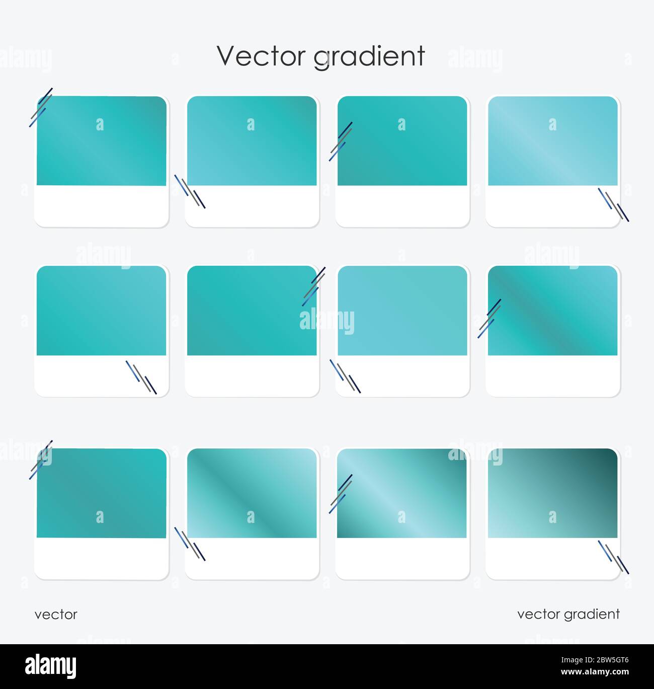 Ensemble de fonds turquoise colorés, dégradé. Pour le Web de bannière, l'application, l'affiche. Illustration de Vecteur