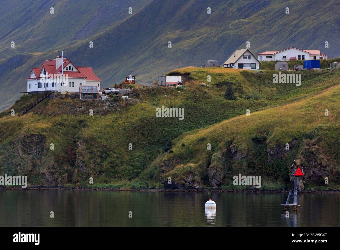 Haystack Hill, île d'Unalaska, îles Aléoutiennes, Alaska, États-Unis Banque D'Images