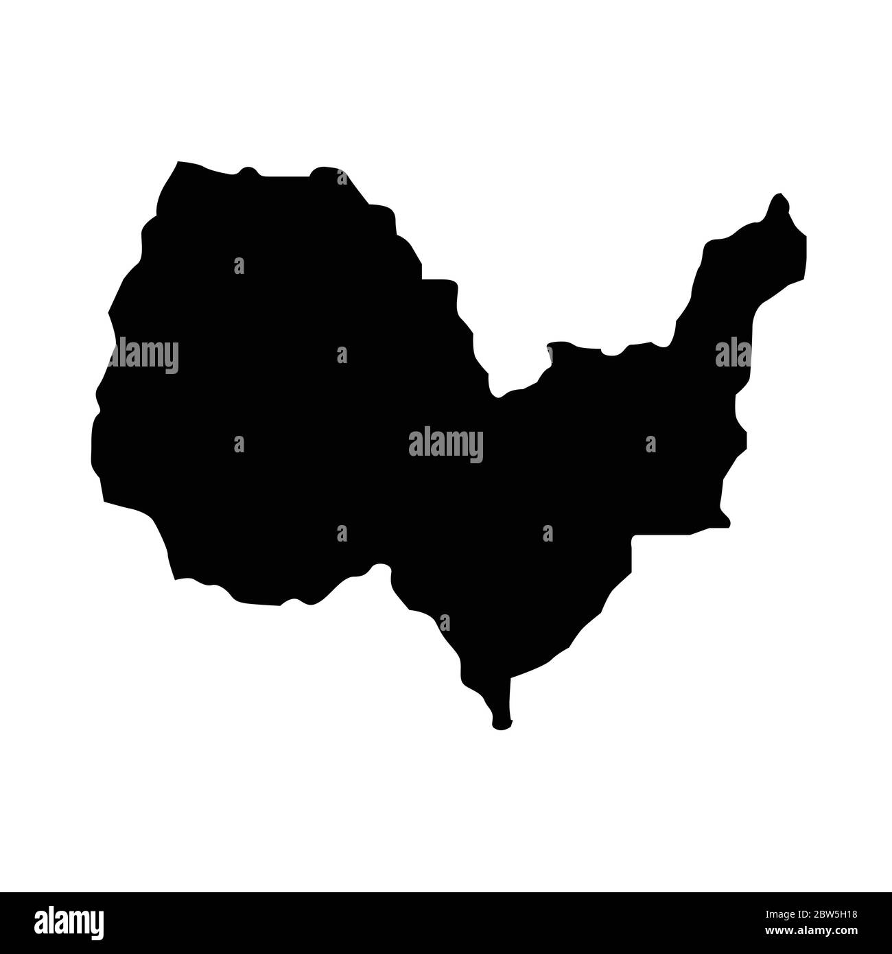 Carte vectorielle Kaboul. Illustration de vecteur isolé. Noir sur fond blanc. Illustration de l'EPS 10. Illustration de Vecteur