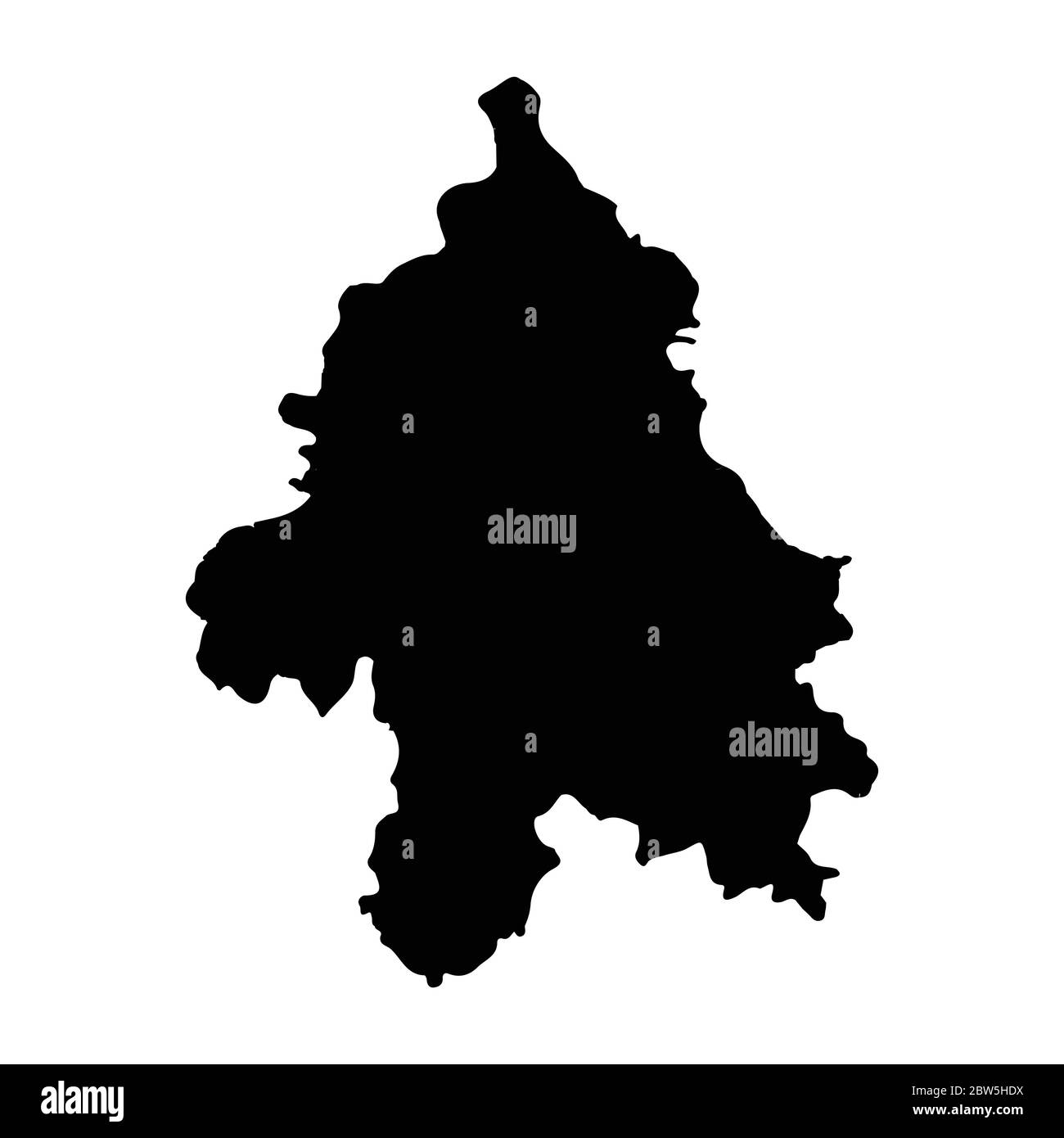 Carte vectorielle Belgrade. Illustration de vecteur isolé. Noir sur fond blanc. Illustration de l'EPS 10. Illustration de Vecteur