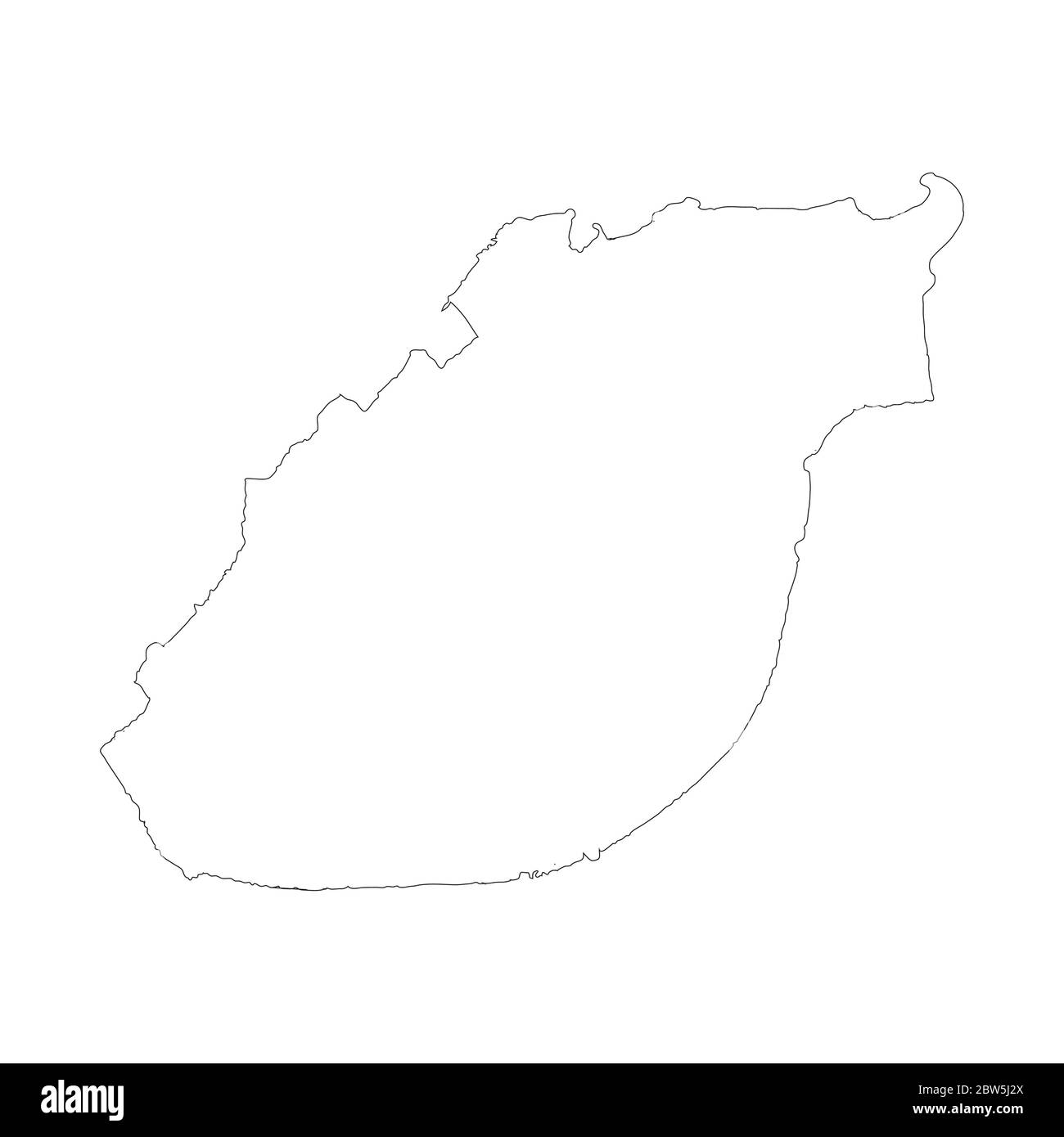 Carte vectorielle El Koweit. Pays et capitale. Illustration de vecteur isolé. Contour. Illustration de l'EPS 10. Illustration de Vecteur