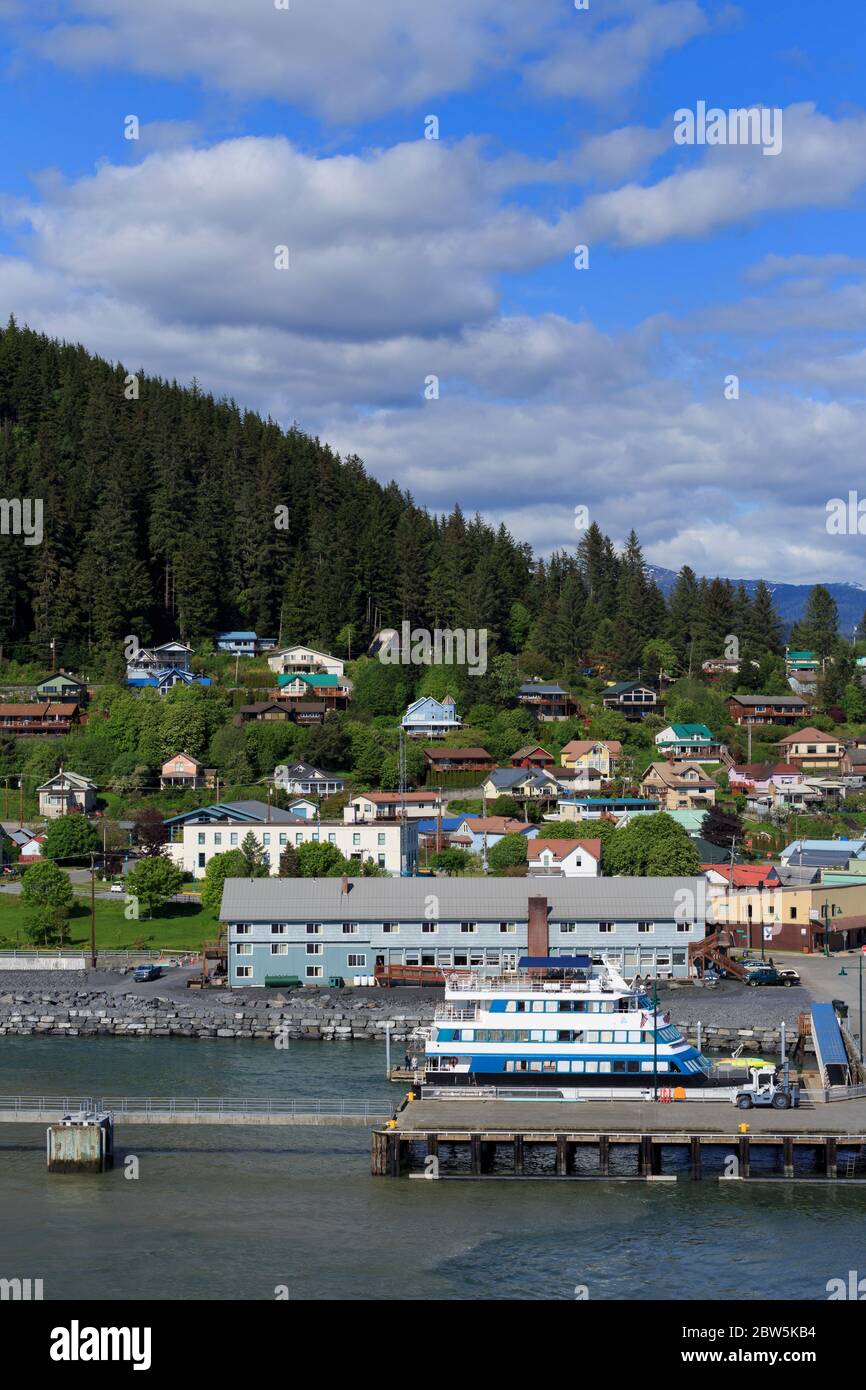 City Dock, Wrangel, Alaska, États-Unis Banque D'Images