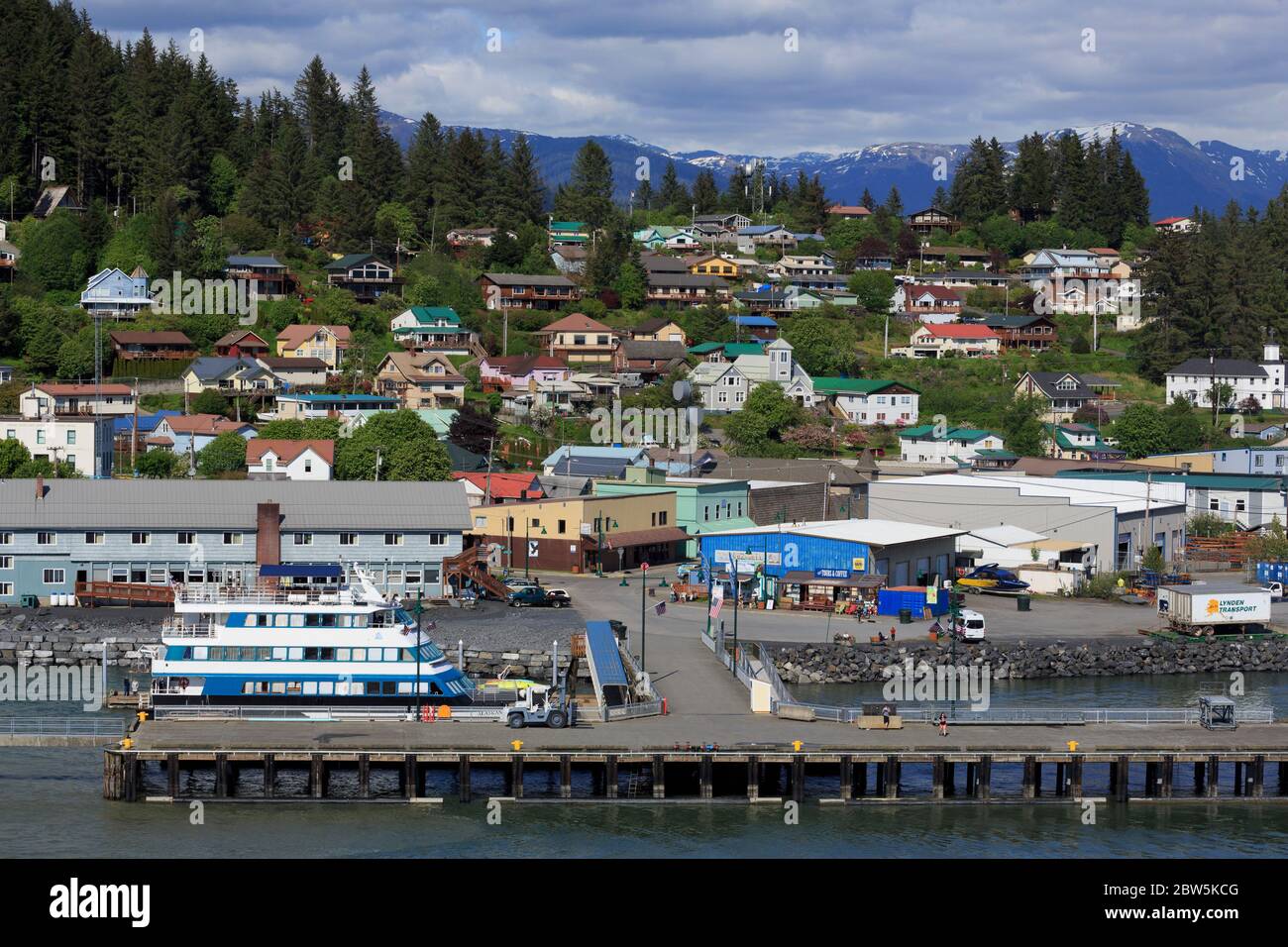 City Dock, Wrangel, Alaska, États-Unis Banque D'Images