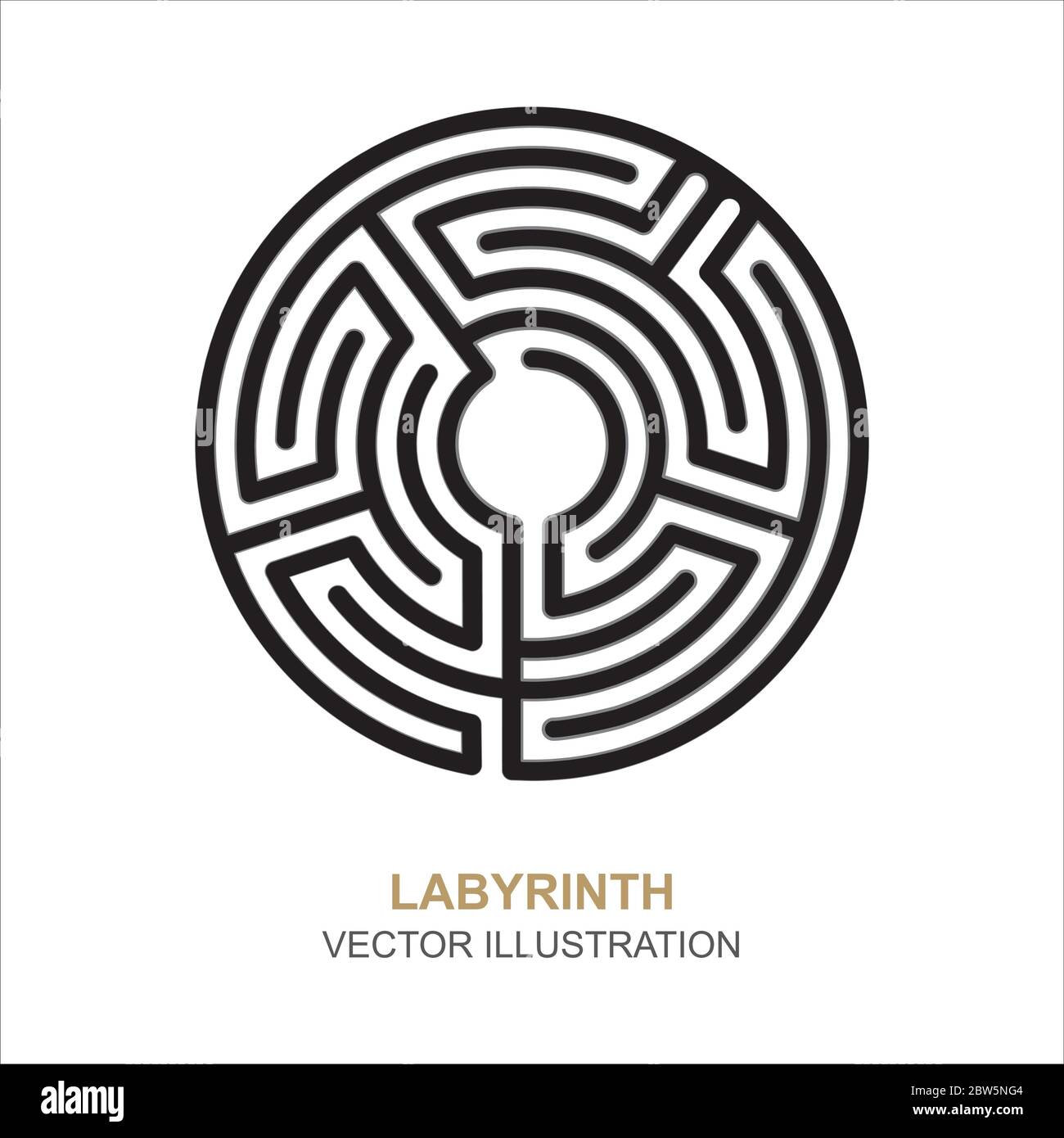 Labyrinthe. Illustration vectorielle labyrinthe. Icône et arrièreplan