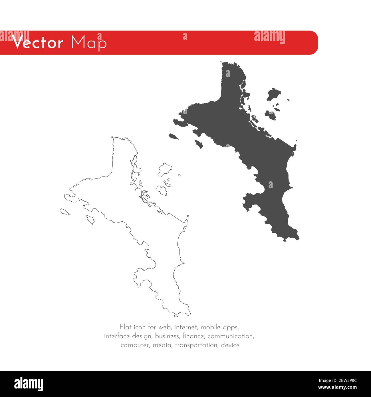 Carte vectorielle Seychelles. Illustration de vecteur isolé. Noir sur fond blanc. Illustration de l'EPS 10. Illustration de Vecteur